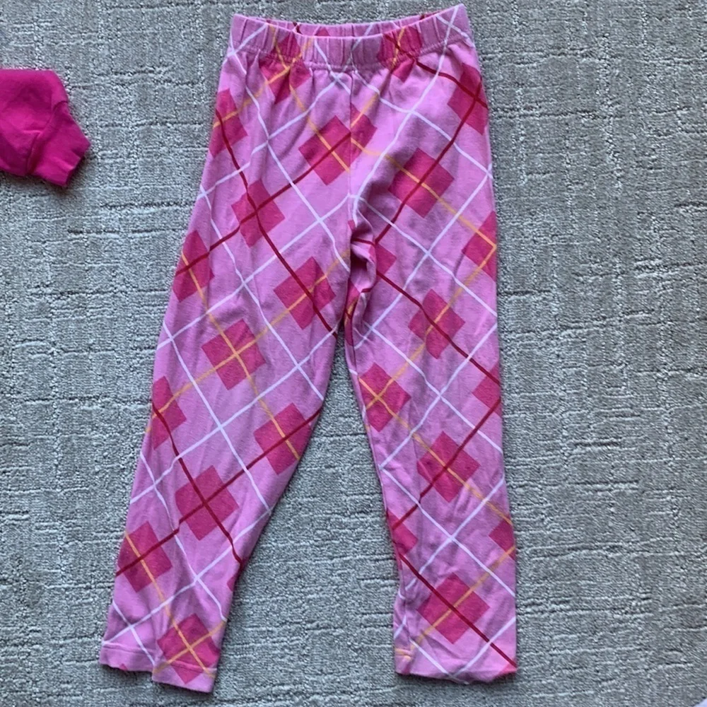 Kelly's Kids Pink Ballerina Ballet Shoe Applique Plaid Playset Small 5-6